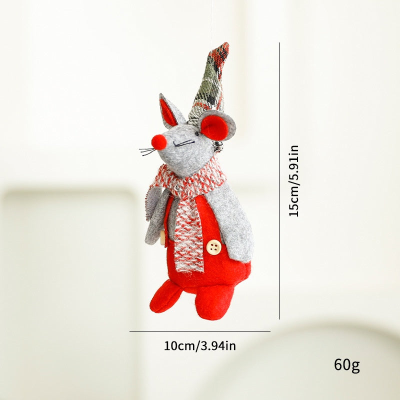 Christmas Mouse Plush Ornaments For Cozy Holiday Charm