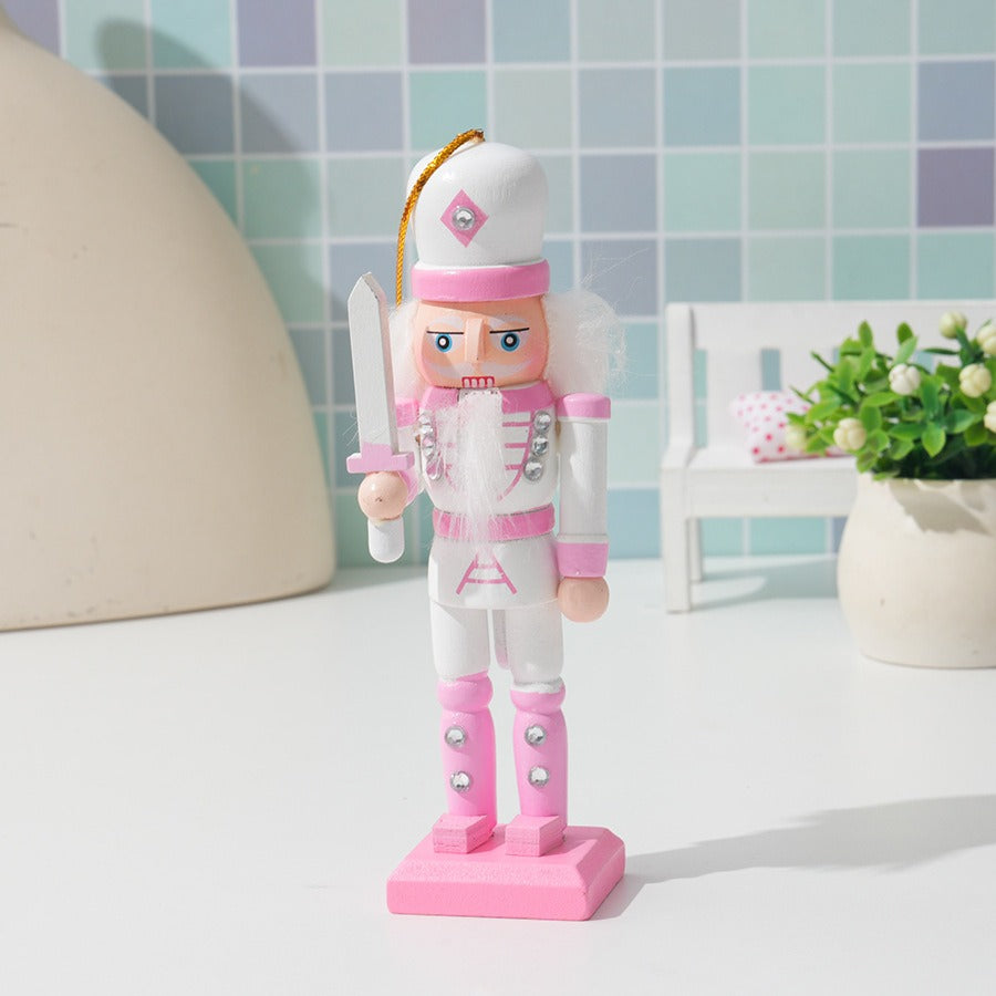 Pink Nutcracker Ornaments Set of Four for Christmas