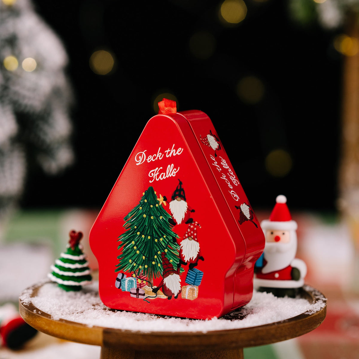 Christmas Decorative Tin Gift Box for Festive Treats