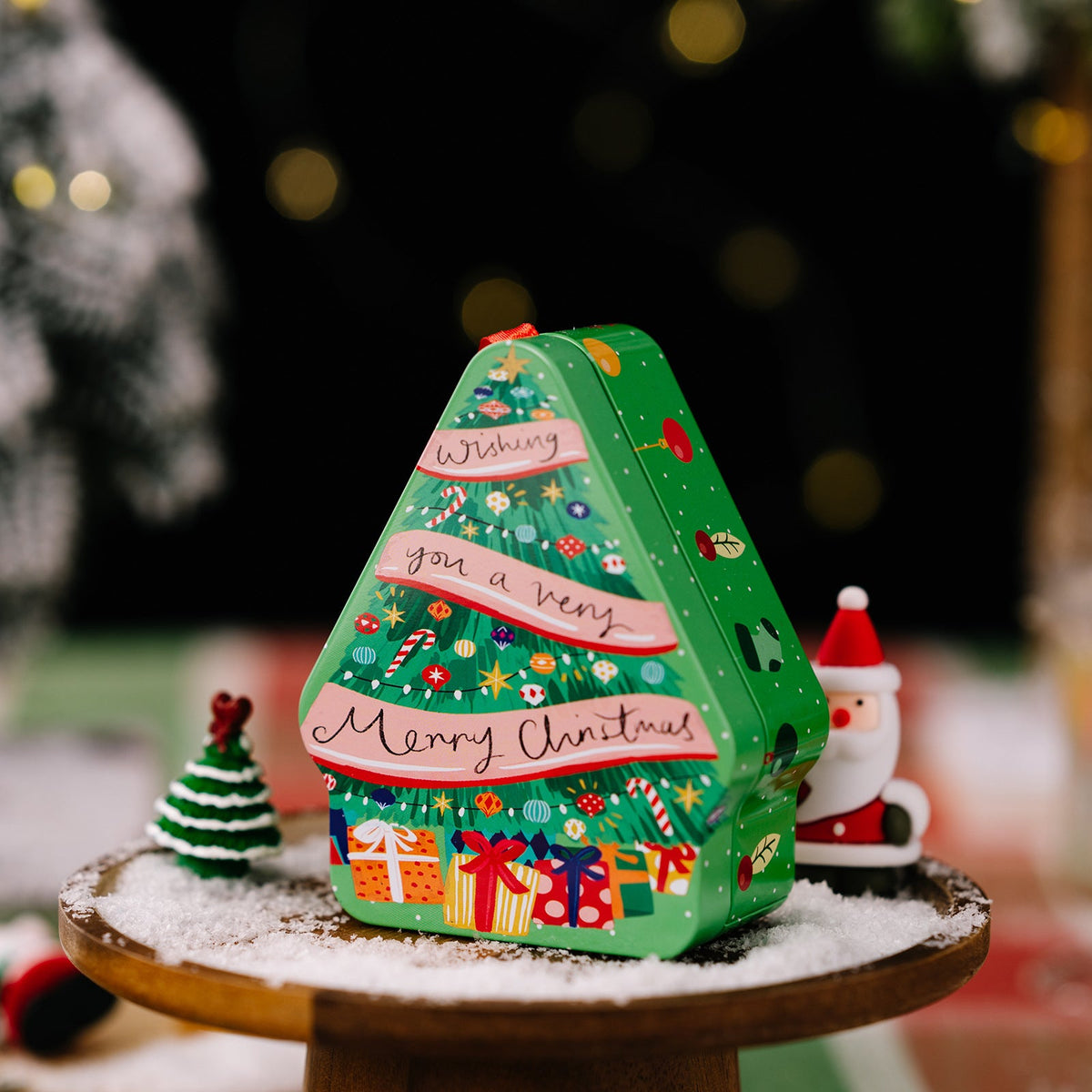 Christmas Decorative Tin Gift Box for Festive Treats