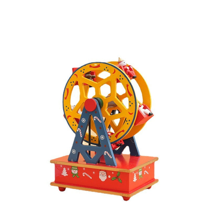 Christmas Wooden Ferris Wheel Music Box Holiday Decor