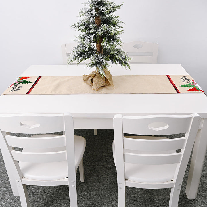 Christmas Table Runner With Cozy Festive Truck Design