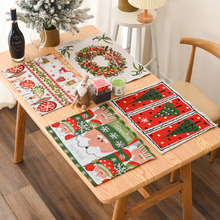 Christmas Knitted Placemats for Festive Holiday Tables
