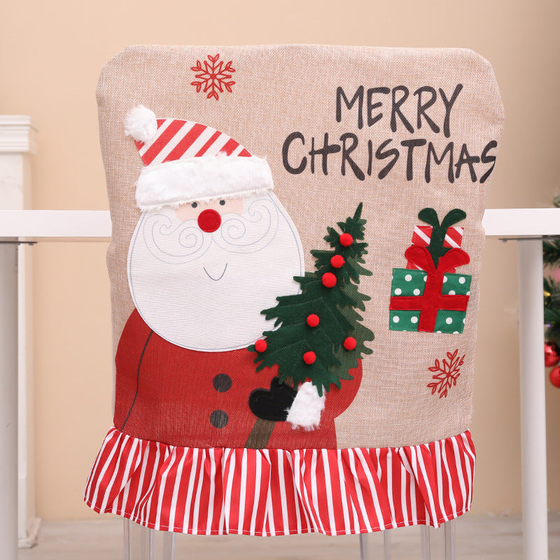 Christmas Chair Covers With Santa-Themed Holiday Cheer