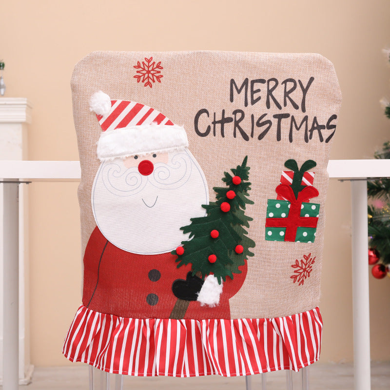 Christmas Chair Covers With Santa-Themed Holiday Cheer