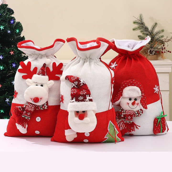 Christmas Gift Bags, Reusable Snowman Santa Reindeer