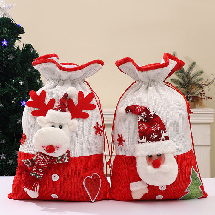 Christmas Gift Bags, Reusable Snowman Santa Reindeer