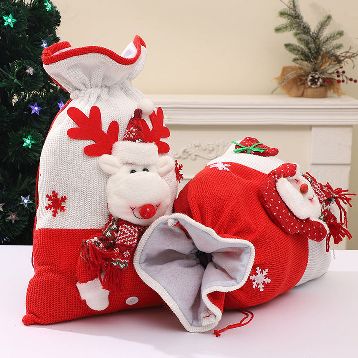 Christmas Gift Bags, Reusable Snowman Santa Reindeer