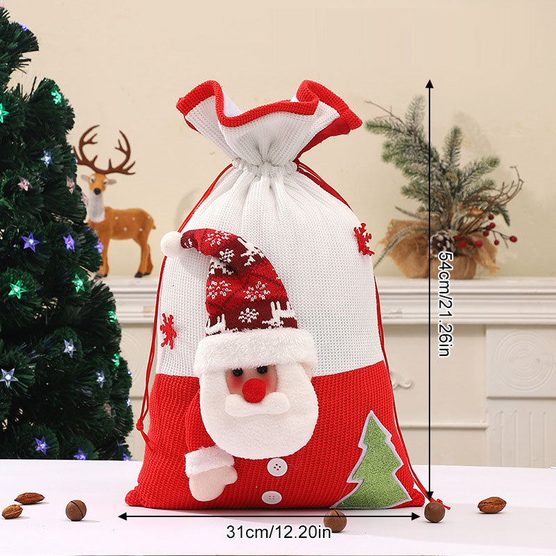 Christmas Gift Bags, Reusable Snowman Santa Reindeer