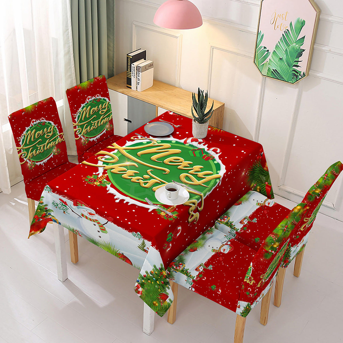 Christmas Tablecloth & Chair Covers for Festive Dining