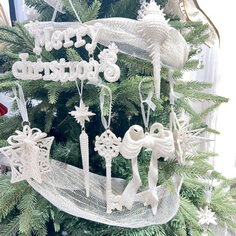 Christmas Tree Ornaments: Nordic Silver Sparkle Decor