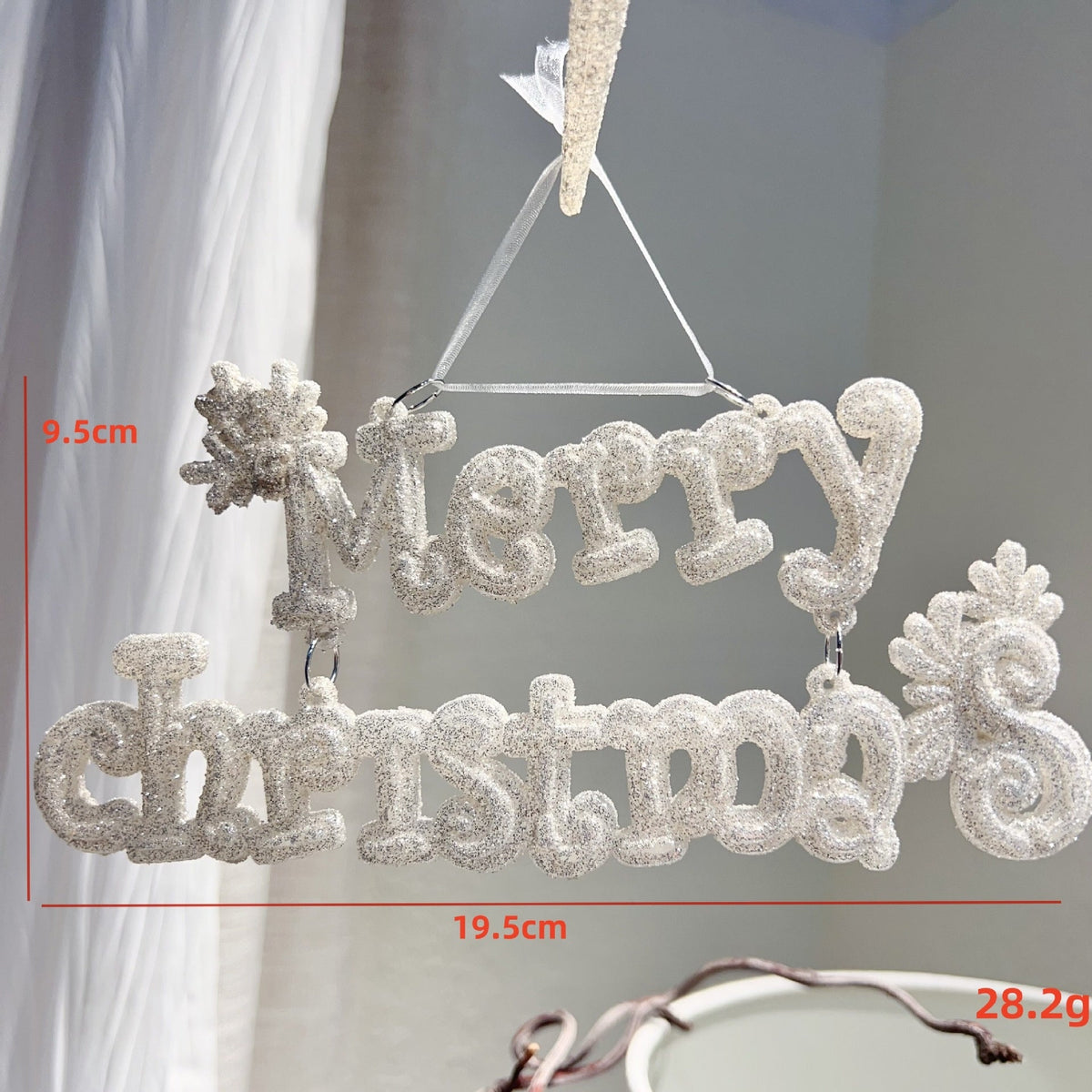 Christmas Tree Ornaments: Nordic Silver Sparkle Decor