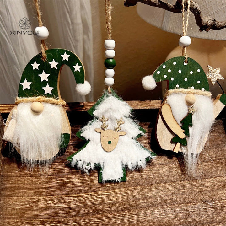 Wooden Christmas Ornaments for Cozy Nordic Charm Decor