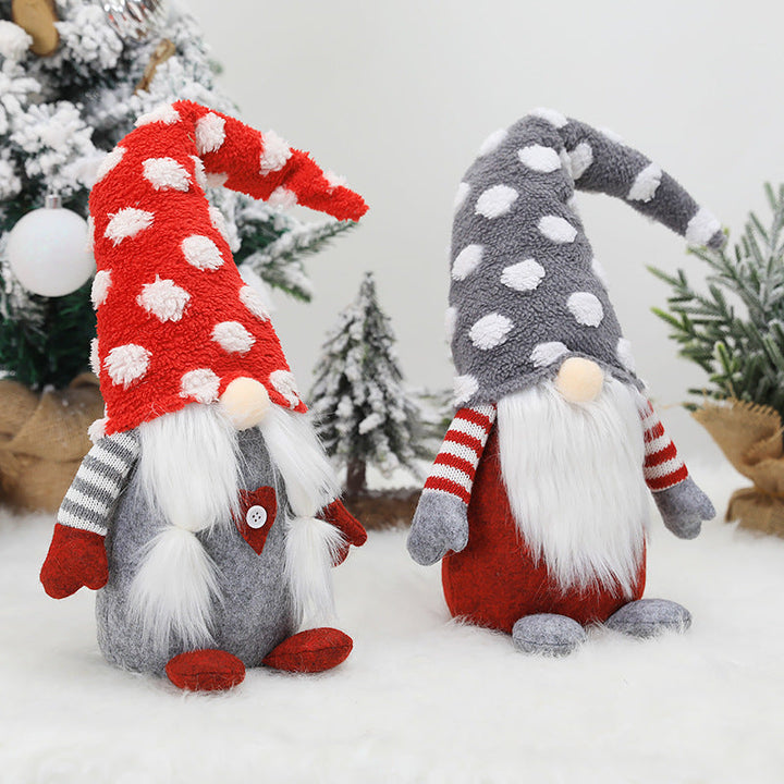 Christmas Gnome Plush Ornament for Cozy Tabletop Decor