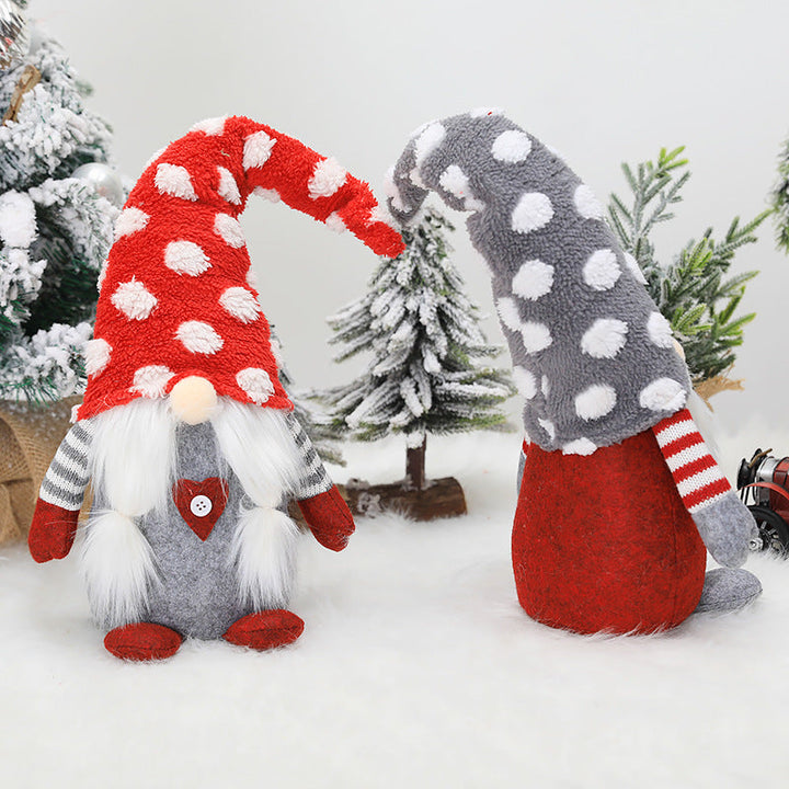Christmas Gnome Plush Ornament for Cozy Tabletop Decor