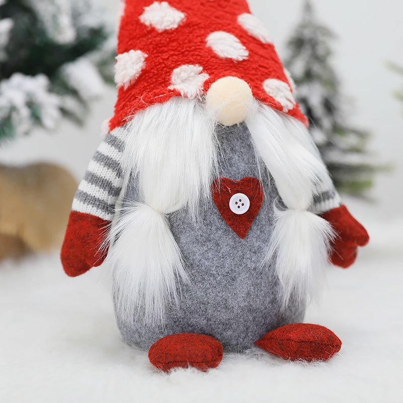 Christmas Gnome Plush Ornament for Cozy Tabletop Decor