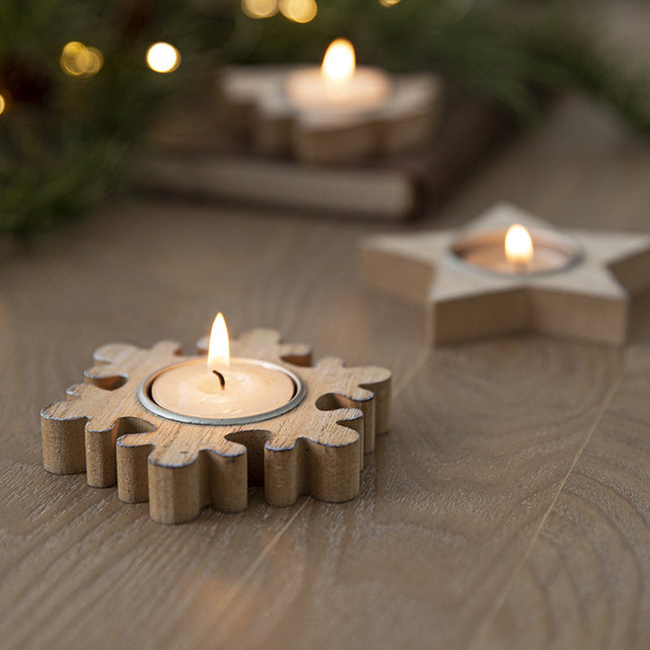 Wooden Christmas Candle Holders for Cozy Nordic Warmth
