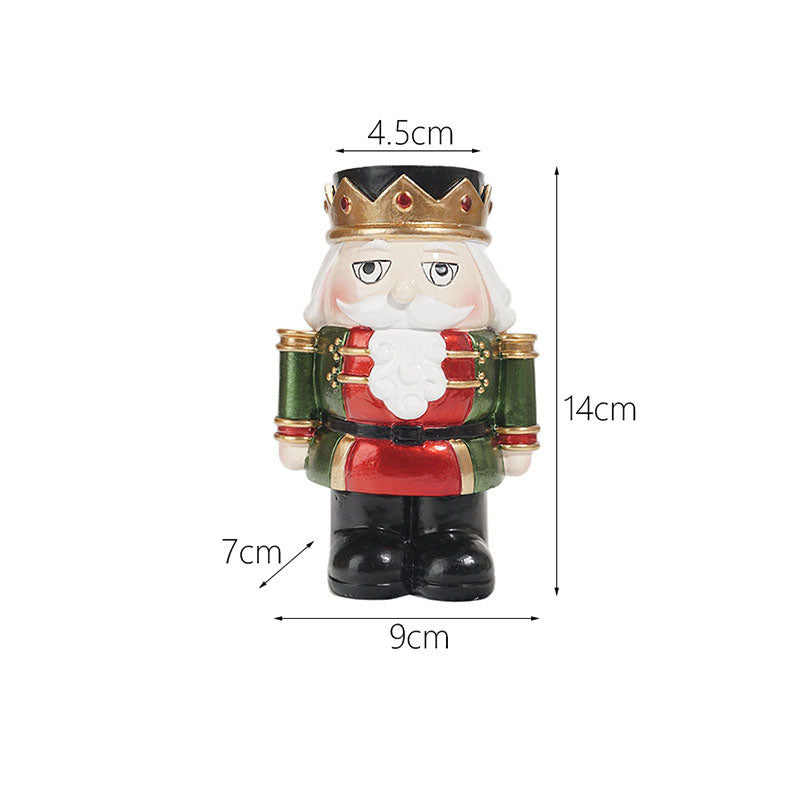 Christmas Nutcracker Candlestick Pair for Festive Glow