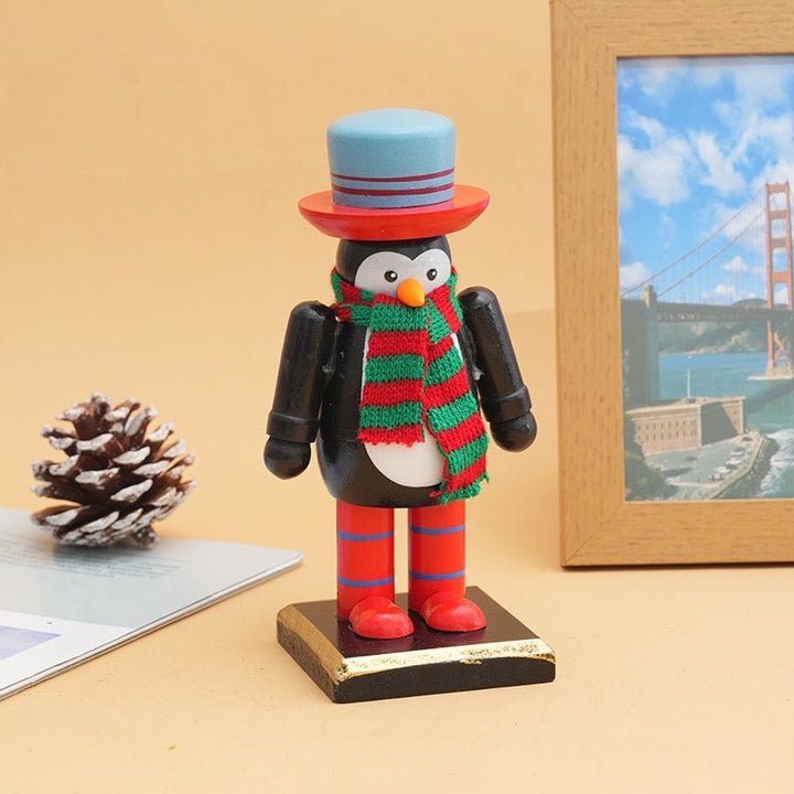 Wooden Nutcracker Doll Trio - Hand-Painted Christmas Decor