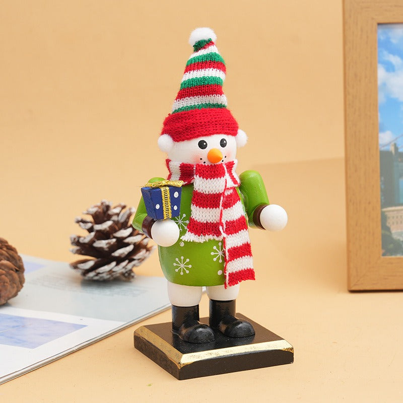 Wooden Nutcracker Doll Trio - Hand-Painted Christmas Decor