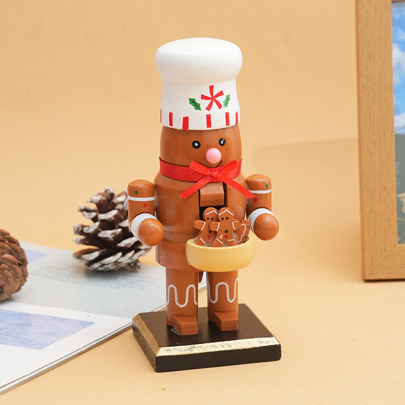 Wooden Nutcracker Doll Trio - Hand-Painted Christmas Decor