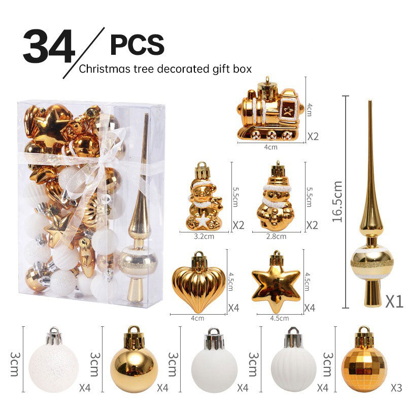 Christmas Tree Ornaments 34-Piece Coordinated Gift Set