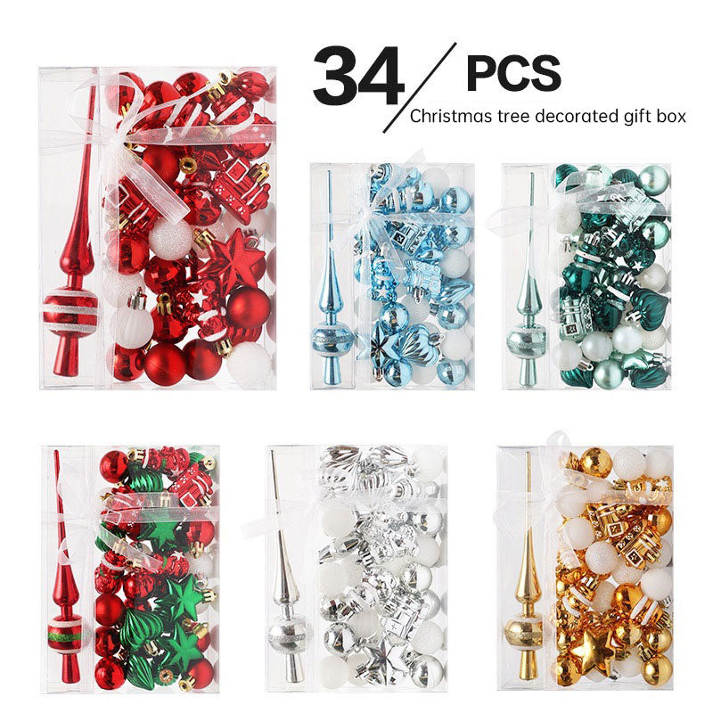Christmas Tree Ornaments 34-Piece Coordinated Gift Set