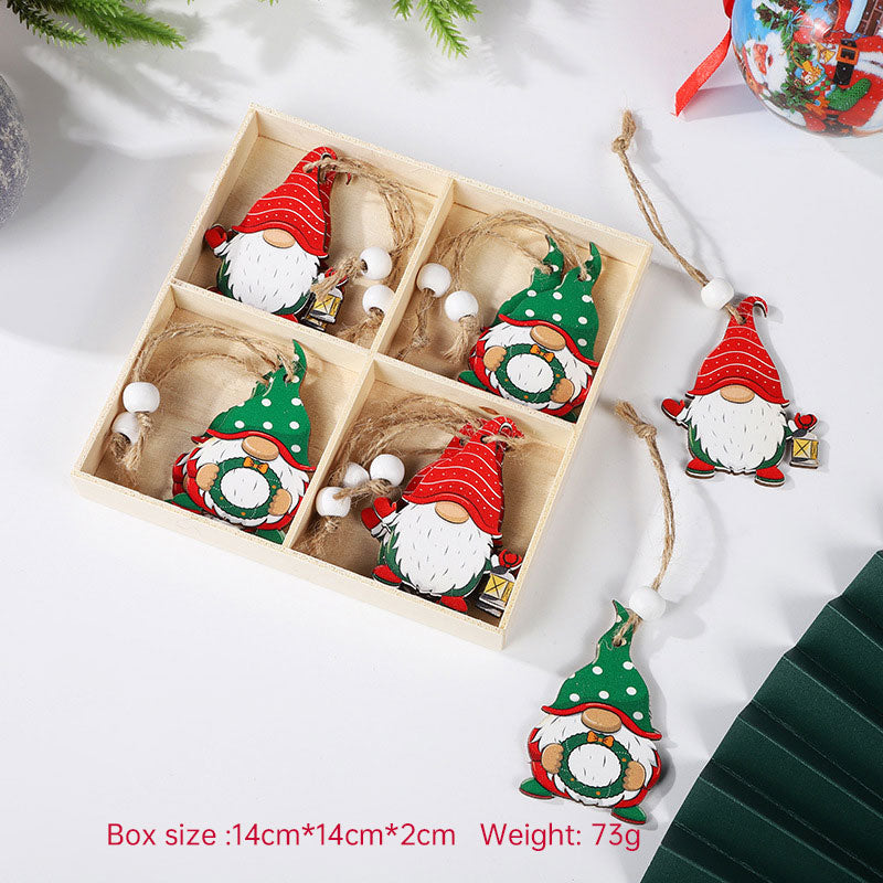 Wooden Santa Ornaments — Playful Christmas Tree Cheer