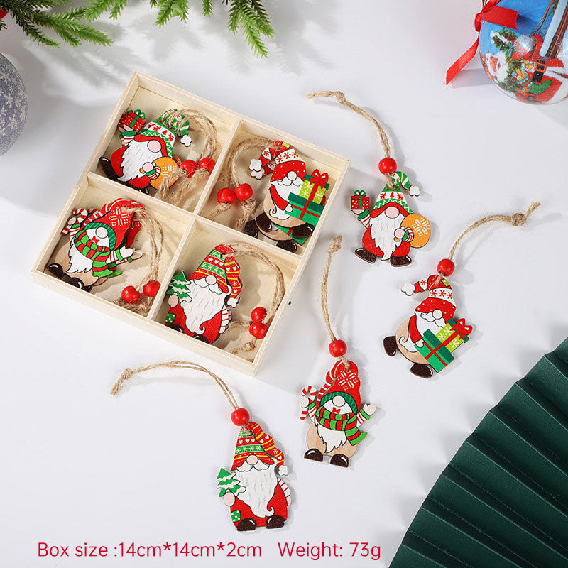 Wooden Santa Ornaments — Playful Christmas Tree Cheer