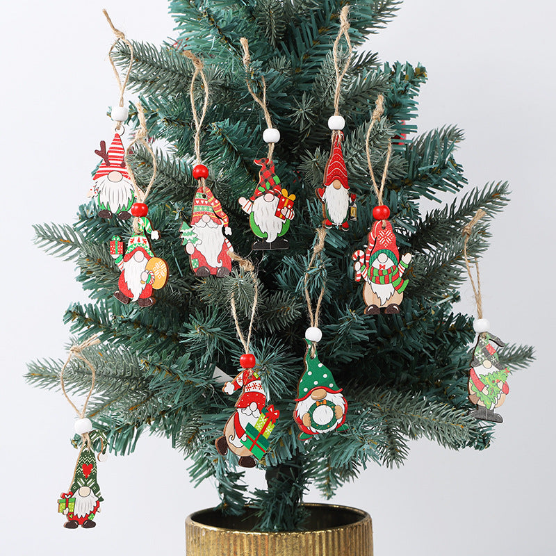 Wooden Santa Ornaments — Playful Christmas Tree Cheer