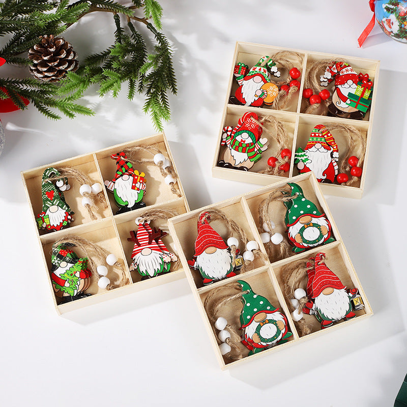 Wooden Santa Ornaments — Playful Christmas Tree Cheer