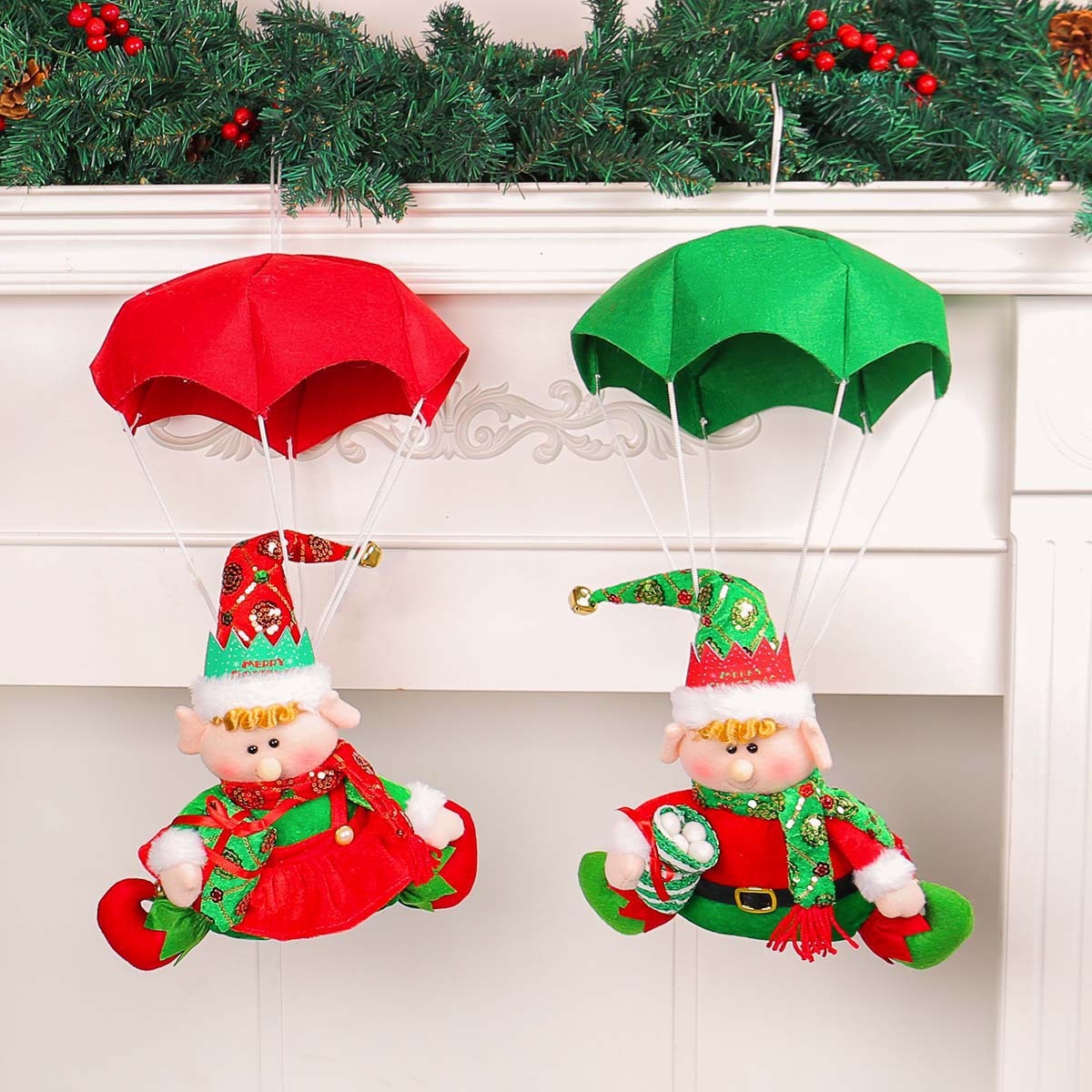 Christmas Parachute Elf Ornament for Playful Trees