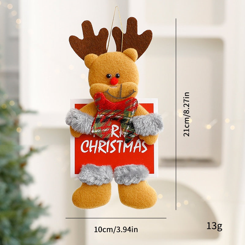 Plush Christmas Ornaments – 3-Piece Cheerful Decor