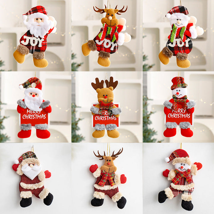 Plush Christmas Ornaments – 3-Piece Cheerful Decor