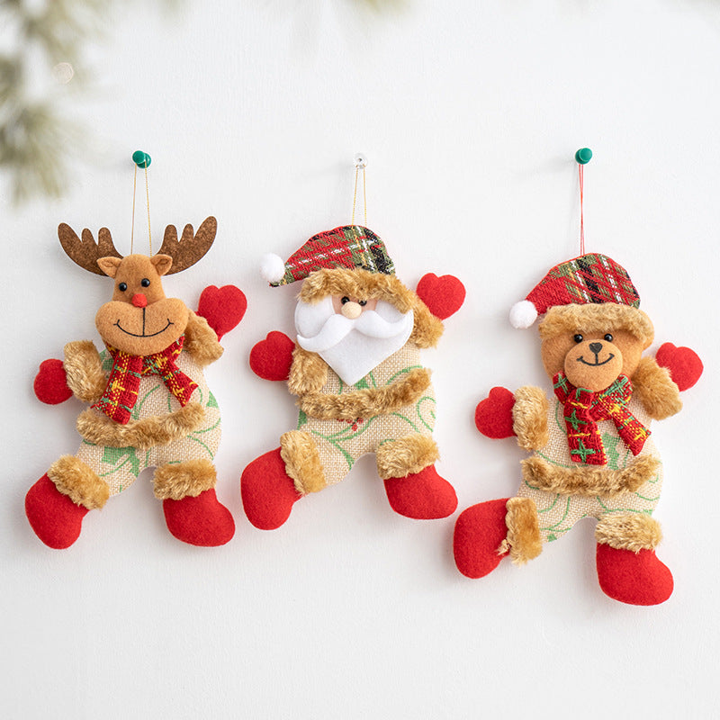 Plush Christmas Ornaments – 3-Piece Cheerful Decor