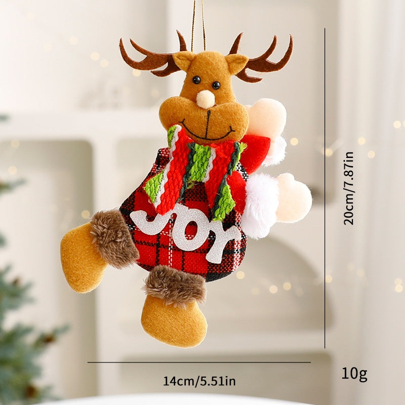 Plush Christmas Ornaments – 3-Piece Cheerful Decor
