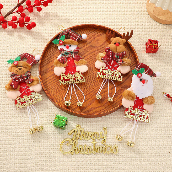 Christmas Tree Ornaments With Plush Characters Set