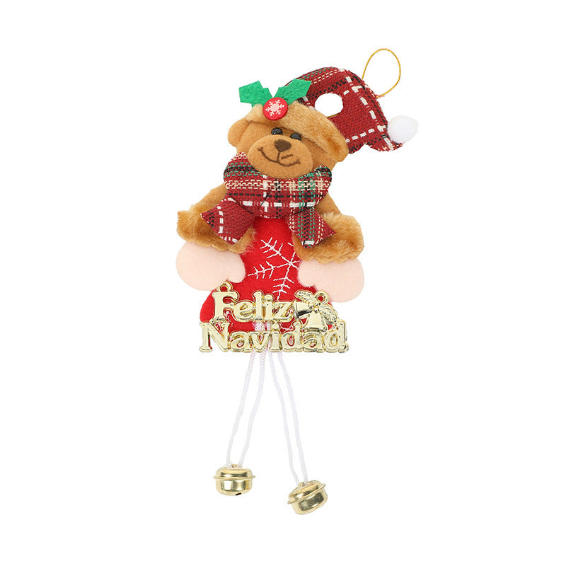 Christmas Tree Ornaments With Plush Characters Set
