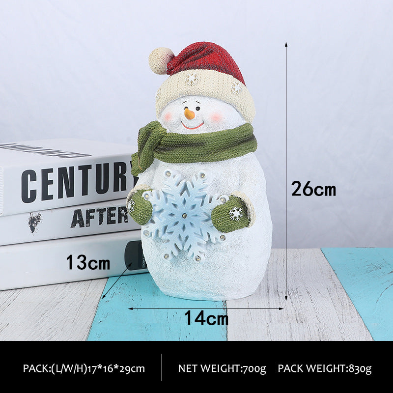 Christmas Snowman Decorations With Cozy LED Lights