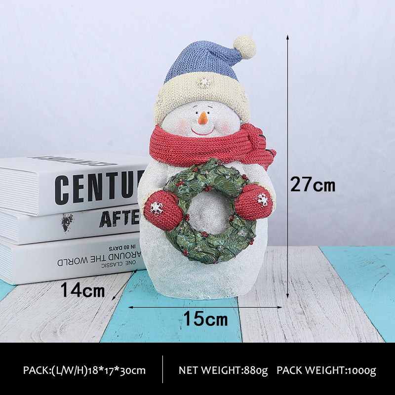 Christmas Snowman Decorations With Cozy LED Lights