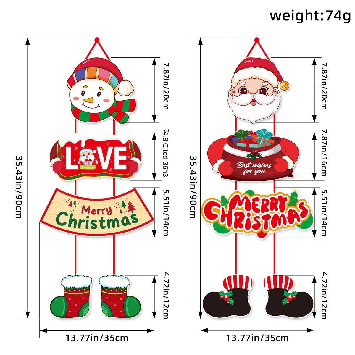 Christmas Door Decoration Set – Cheerful Entryway