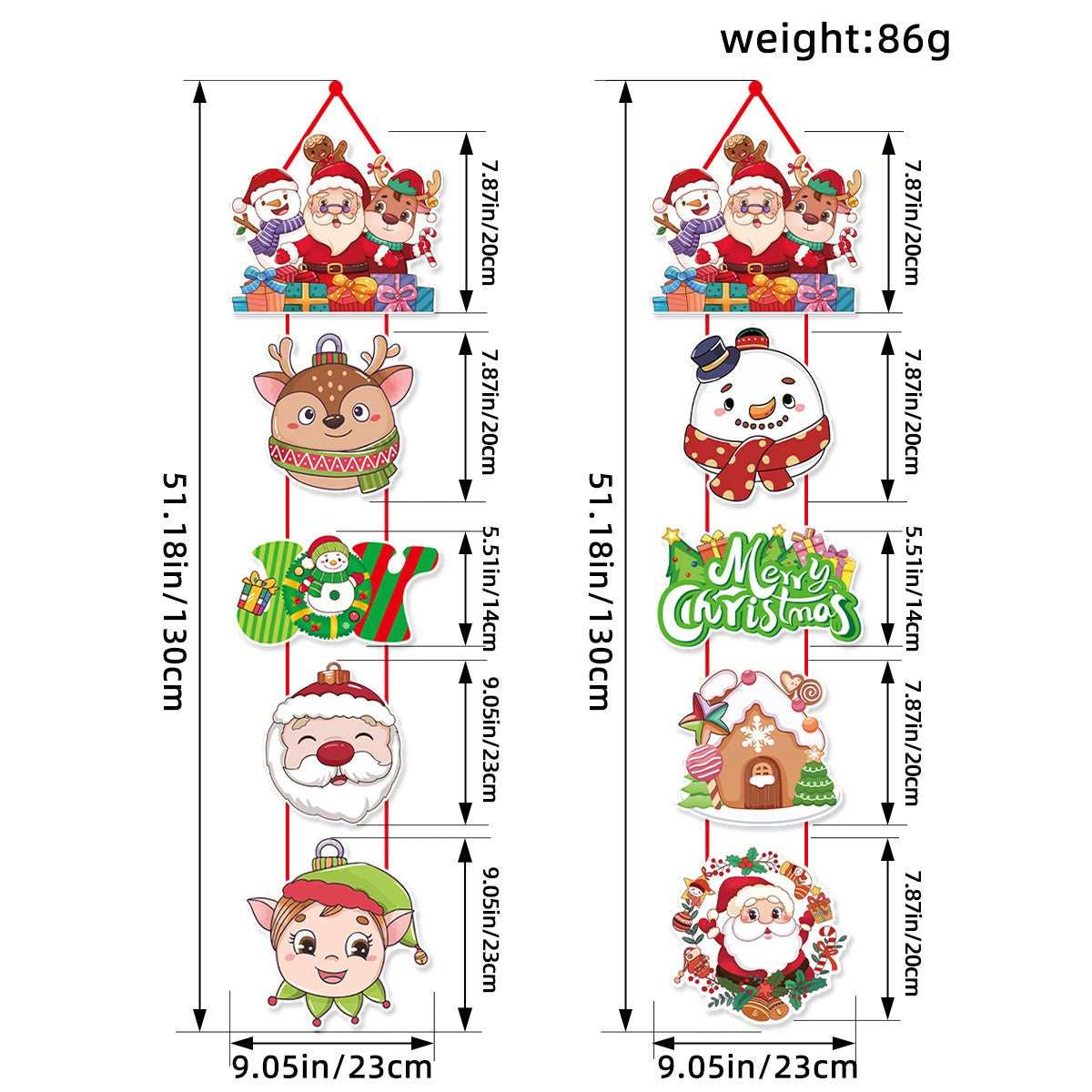 Christmas Door Decoration Set – Cheerful Entryway