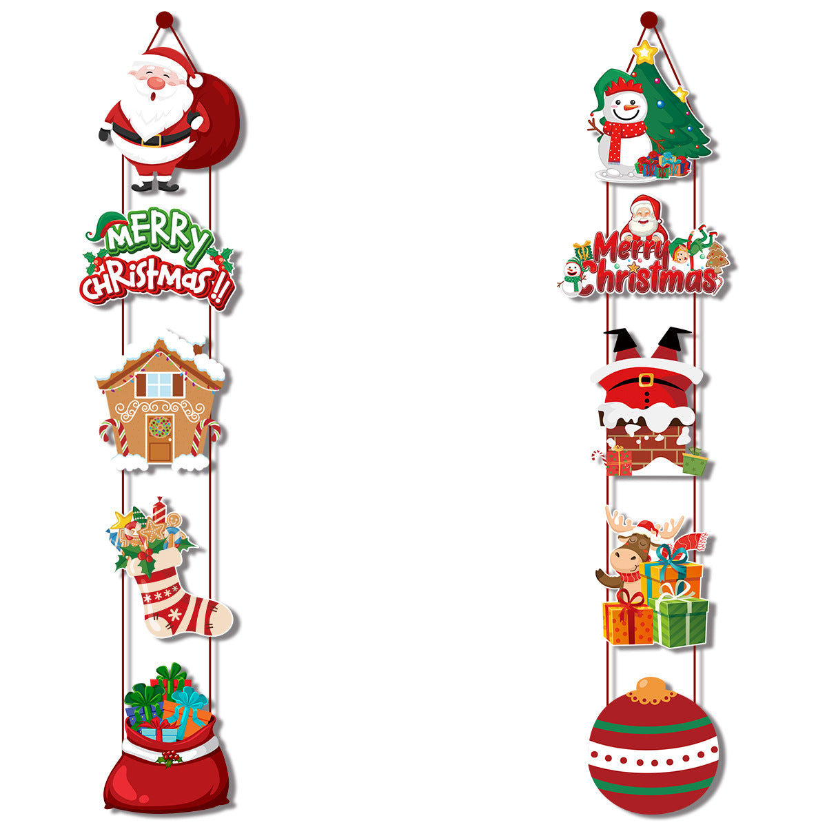 Christmas Door Decoration Santa Scene Hanging Ornament