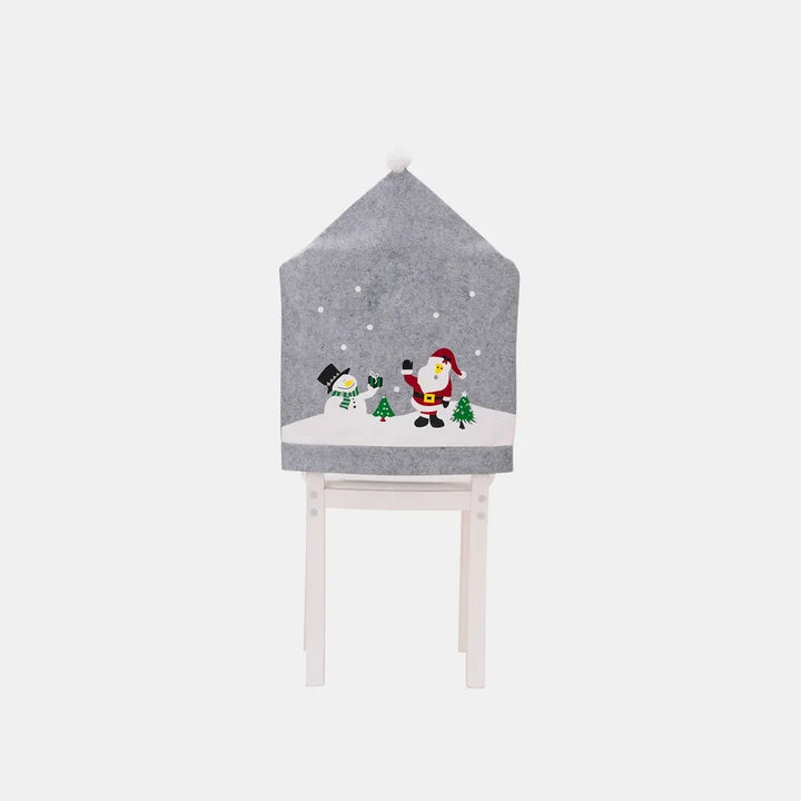 Christmas Chair Cover Santa Hat Festive Dining Decor