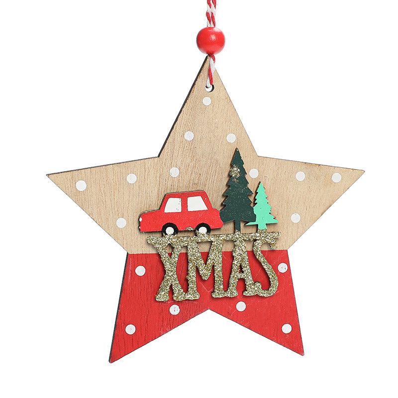 Wooden Christmas Ornaments for Colorful Tree Charm