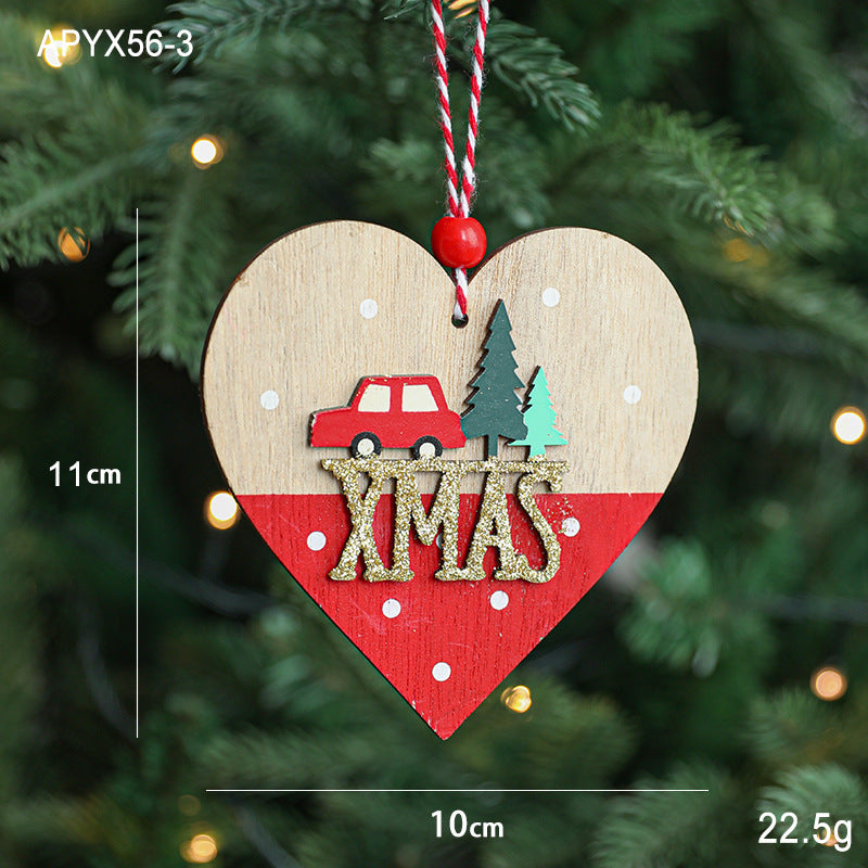 Wooden Christmas Ornaments for Colorful Tree Charm