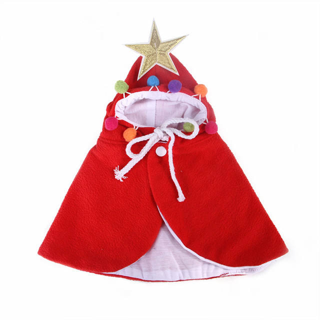 Christmas Pet Cloak Dress | Tree Costume for Cats
