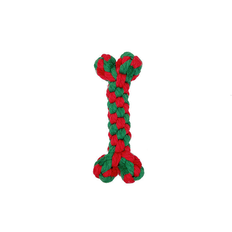 Christmas Dog Rope Toy Set for Chewing & Tug Play