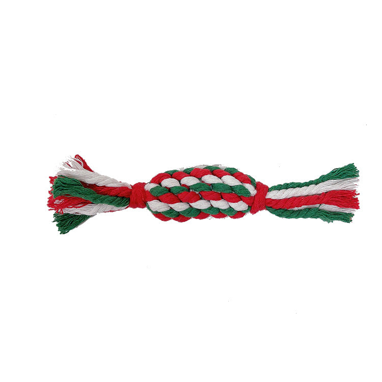 Christmas Dog Rope Toy Set for Chewing & Tug Play