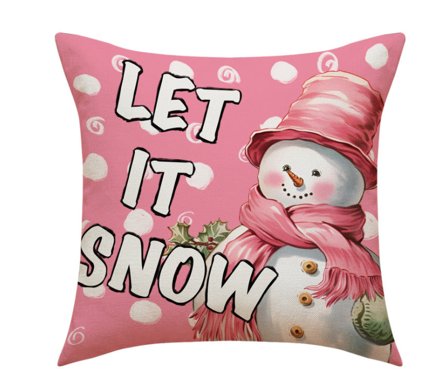 Christmas Pillow Cover — Playful Pink Holiday Decor